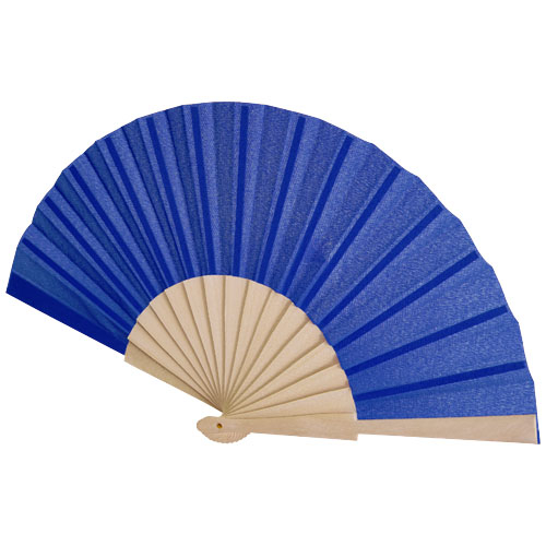 Éventail promotionnel Manuela Bleu royal